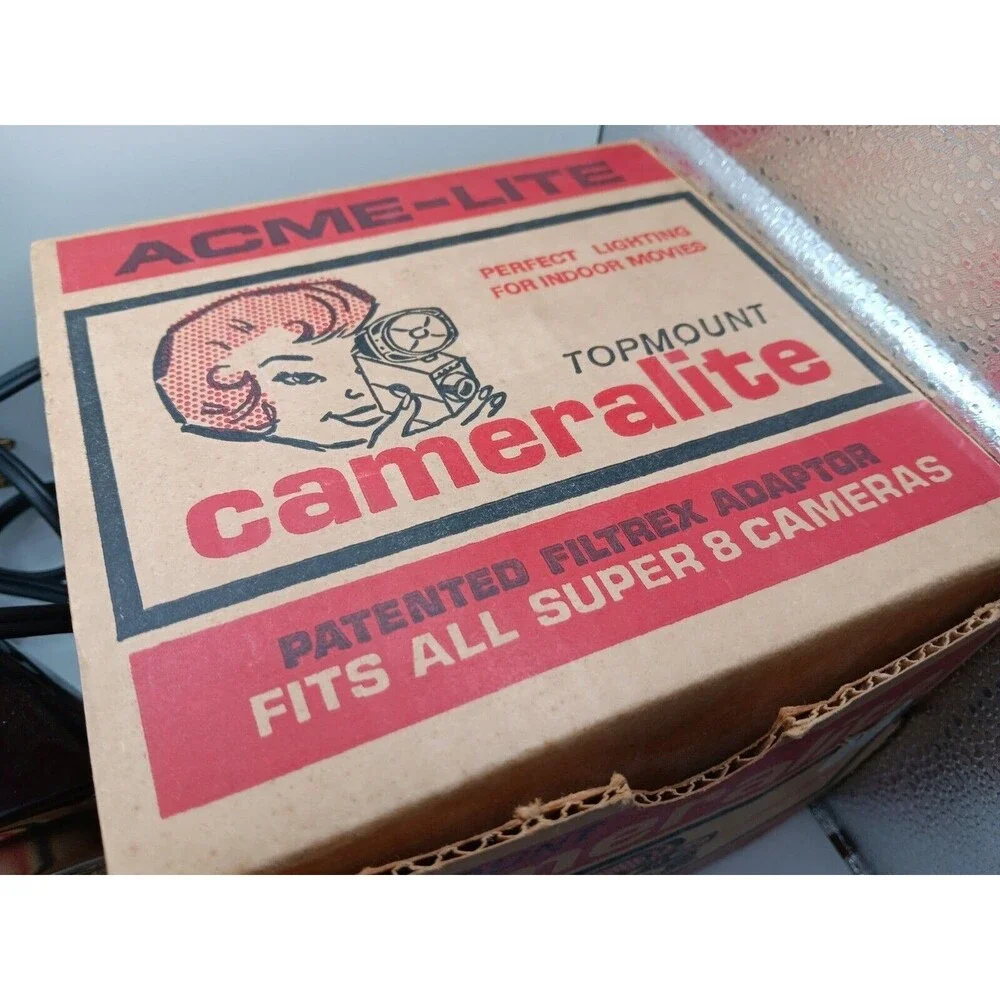 VINTAGE CAMERALITE ACME LITE MODEL 91 SUPER 8 CAMERAS Brand New W/Box, Paperwork